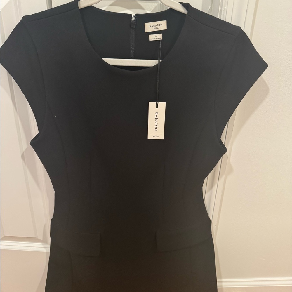 Aritzia Babaton Sleek Black Mini Dress
